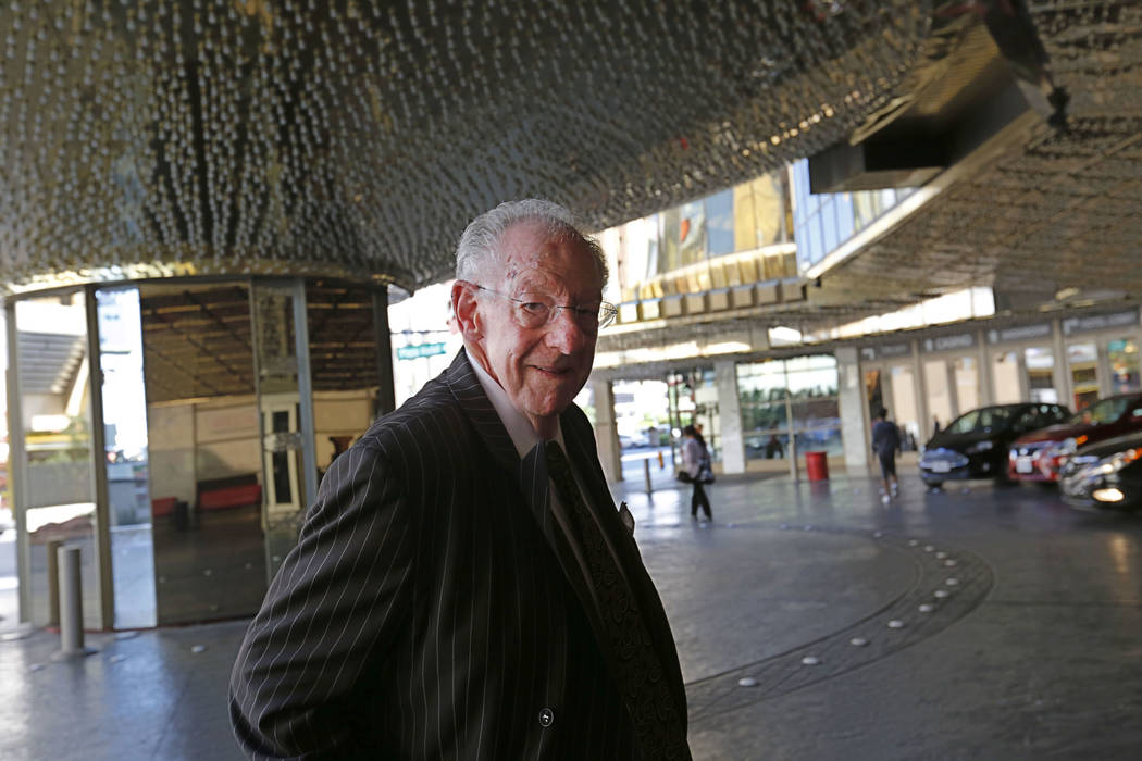Former Las Vegas Mayor Oscar Goodman arrives at the Plaza downtown on Monday, Aug. 7, 2017, for a meet and greet at his steakhouse. Chitose Suzuki Las Vegas Review-Journal