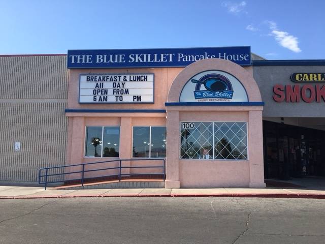 Blue skillet on sale