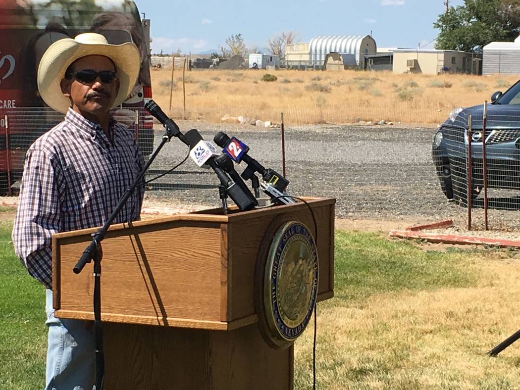 Robert Garcia, 47, of Silver Springs, said on Tuesday, Aug. 15, 2017, he received surgery while on Medicaid that allowed him to return to his job working cattle. He wants to participate in the exc ...