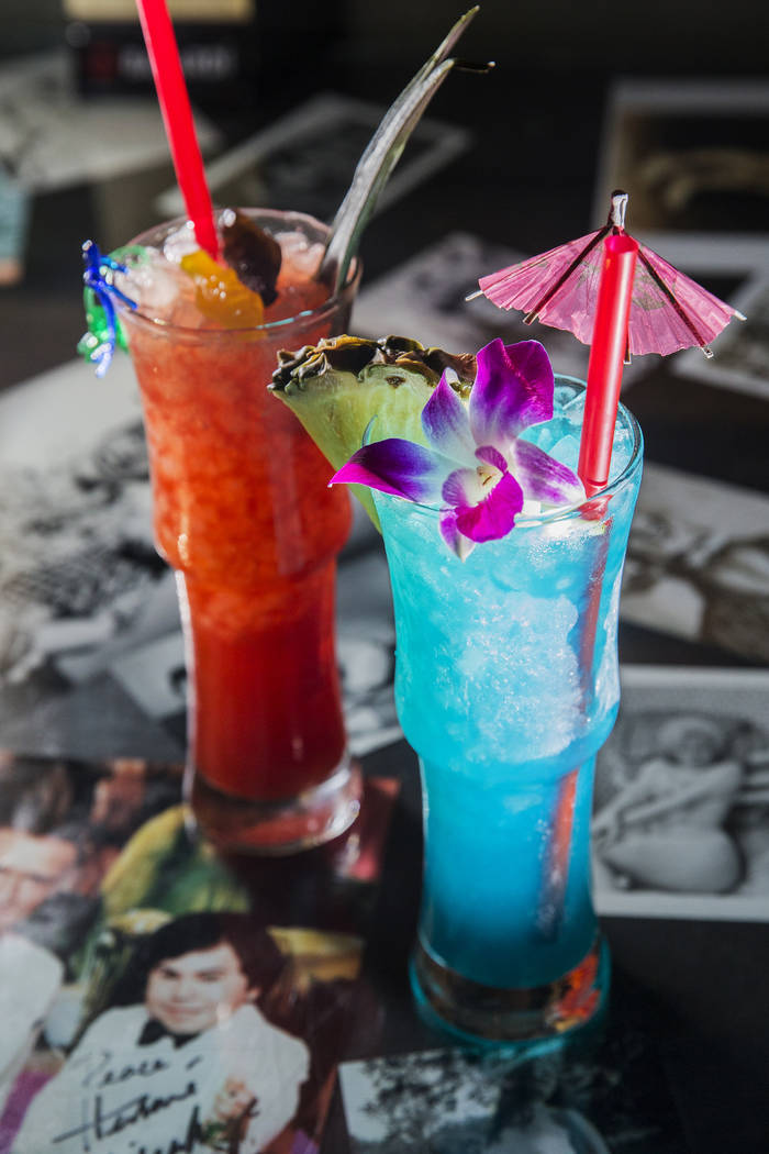 Cocktails at The Golden Tiki on Wednesday, Aug 16, 2017, in Las Vegas. (Benjamin Hager/Las Vegas Review-Journal) @benjaminhphoto