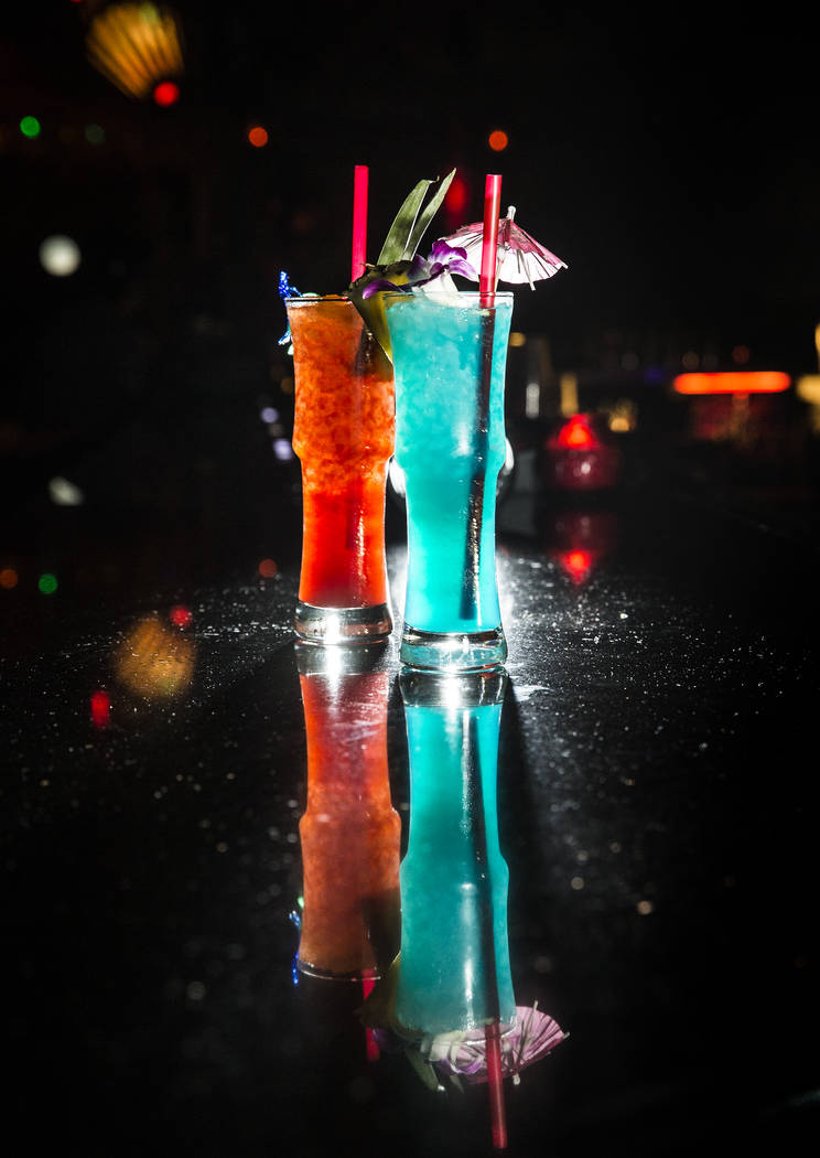 Cocktails at The Golden Tiki on Wednesday, Aug 16, 2017, in Las Vegas. (Benjamin Hager/Las Vegas Review-Journal) @benjaminhphoto