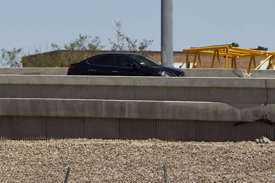 Construction on the ramp connecting southbound U.S. Highway 95 to northbound Interstate 15 in Las Vegas, on Wednesday, Aug. 16, 2017. Erik Verduzco Las Vegas Review-Journal @Erik_Verduzco