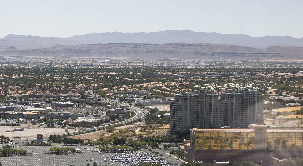 A view of the former Badlands Golf Course from the new Las Vegas Metropolitan Police helicopter on Wednesday, Aug. 16, 2017.  Patrick Connolly Las Vegas Review-Journal @PConnPie