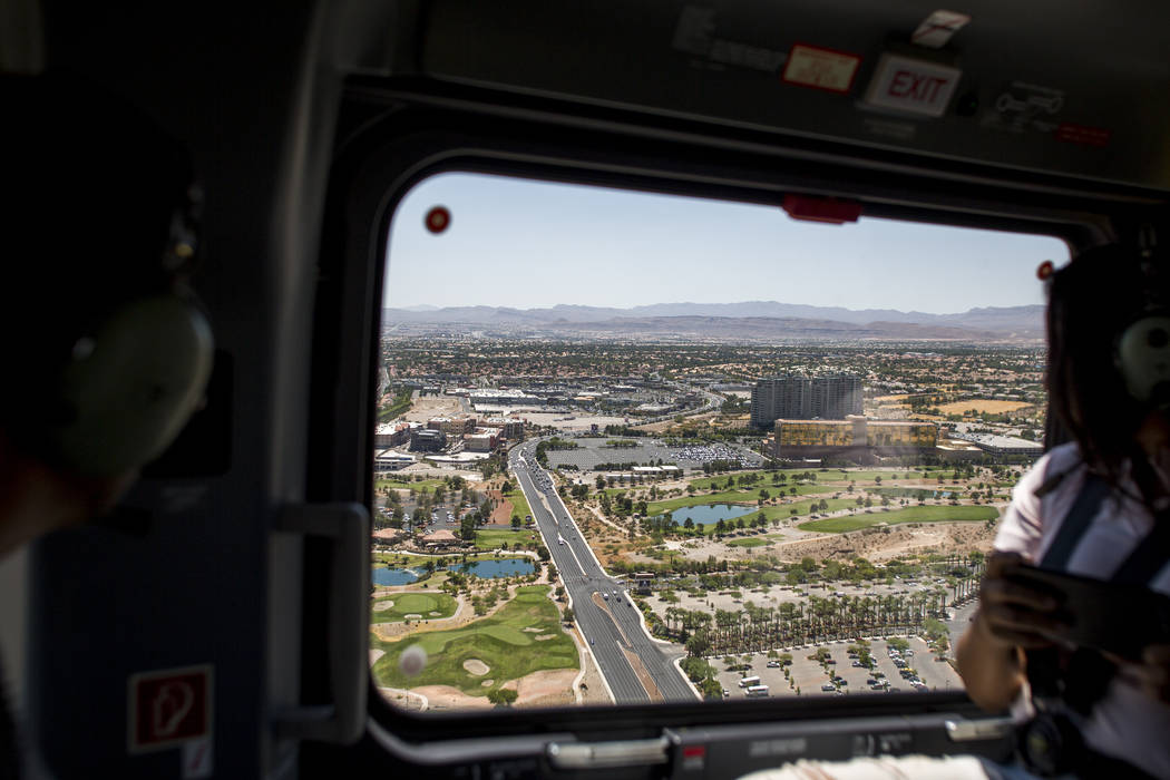 A view of Summerlin from the new Las Vegas Metropolitan Police helicopter on Wednesday, Aug. 16, 2017.  Patrick Connolly Las Vegas Review-Journal @PConnPie