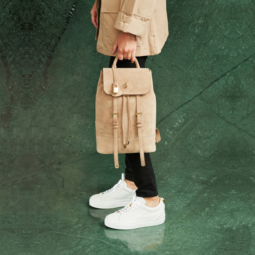 Women's White Croc Tennis Nubuck with a retail price of $675. (Buscemi)