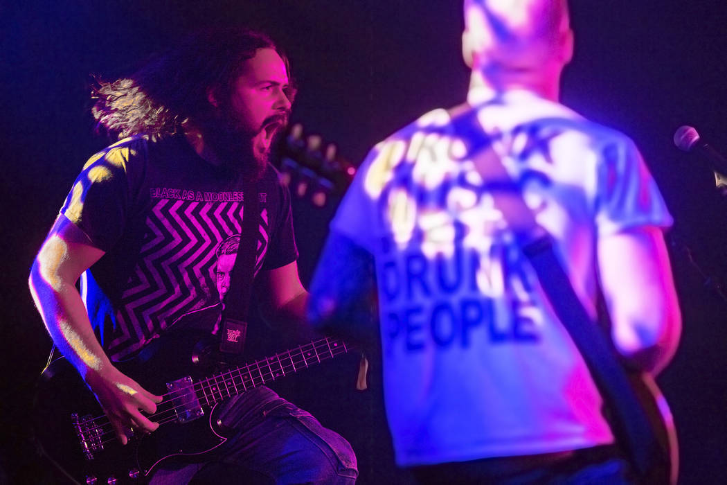 London-based stoner metal band Elephant Tree performs on The Vinyl stage during Psycho Las Vegas on Saturday, Aug 19, 2017, at the Hard Rock hotel-casino, in Las Vegas. Benjamin Hager Las Vegas Re ...