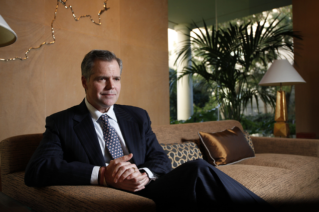 Jim Murren, chairman and CEO of MGM Resorts International, speaks with the Las Vegas Review-Journal at his office in the Bellagio in Las Vegas Tuesday, March 18, 2014. John Locher Las Vegas Review ...