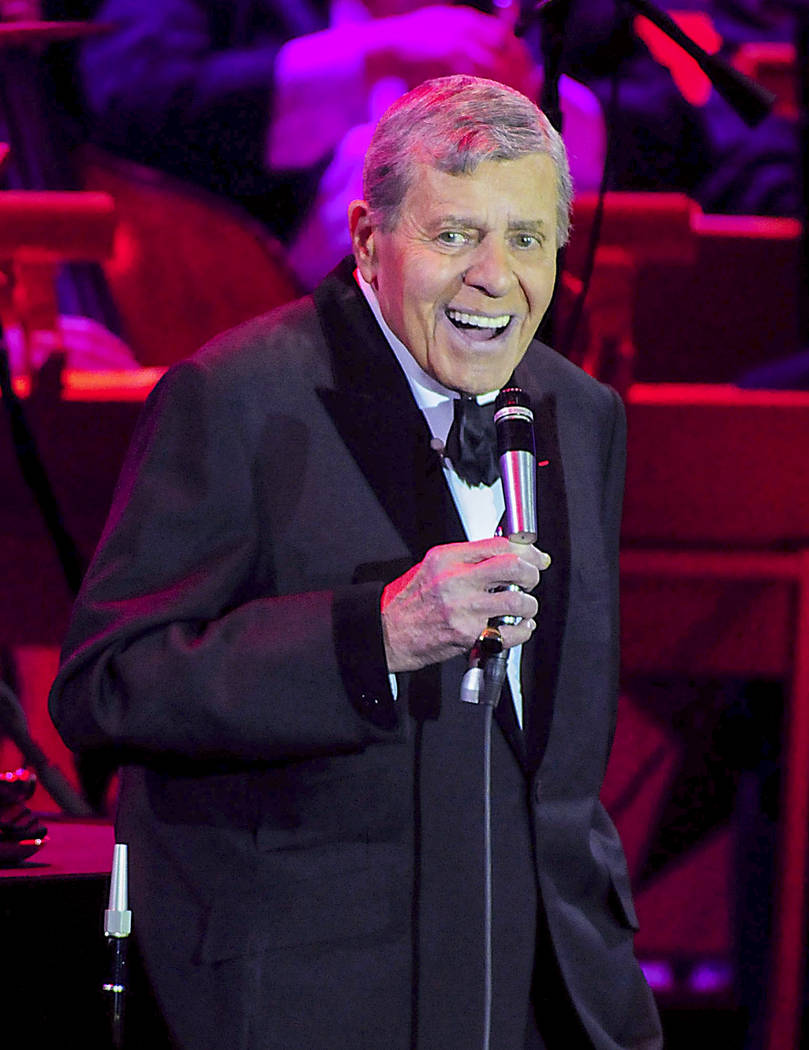 Jerry Lewis performs An Evening with Jerry Lewis- Live from Las Vegas PBS Television Special celebrating 75 years in show business at The Orleans Hotel & Casino Showroom in Las Vegas, Nevada N ...