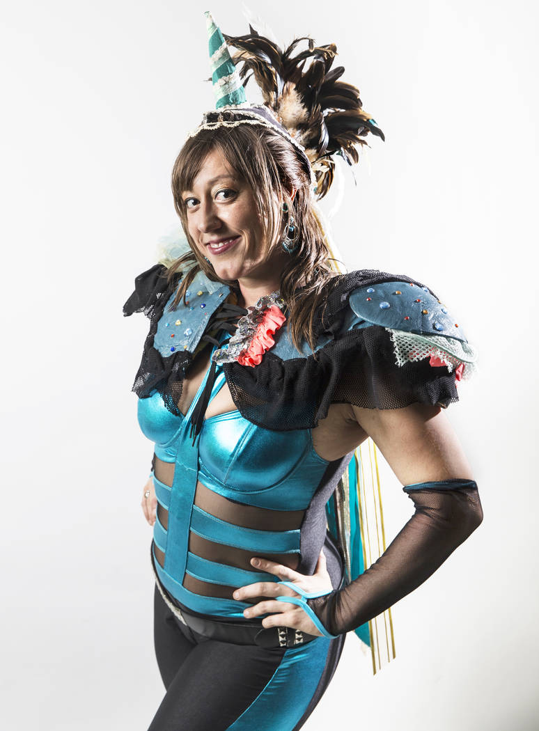 Fire performer Michelle Clifford on Tuesday, Aug 22, 2017, at the Review-Journal studios, in Las Vegas. Benjamin Hager Las Vegas Review-Journal @benjaminhphoto