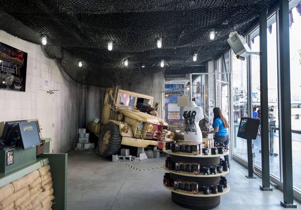 The new attraction, Fear the Walking Dead: Survival, located on Fremont Street Experience in downtown Las Vegas, Tuesday, Aug. 22, 2017. Elizabeth Brumley Las Vegas Review-Journal