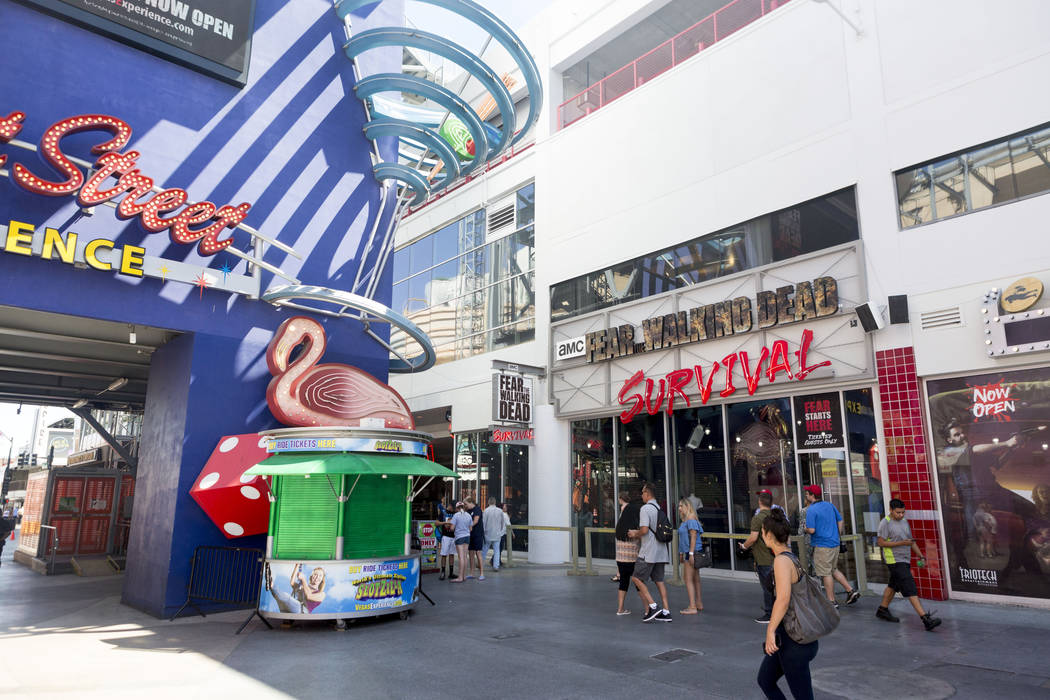 The new attraction, Fear the Walking Dead: Survival, located on Fremont Street Experience in downtown Las Vegas, Tuesday, Aug. 22, 2017. Elizabeth Brumley Las Vegas Review-Journal