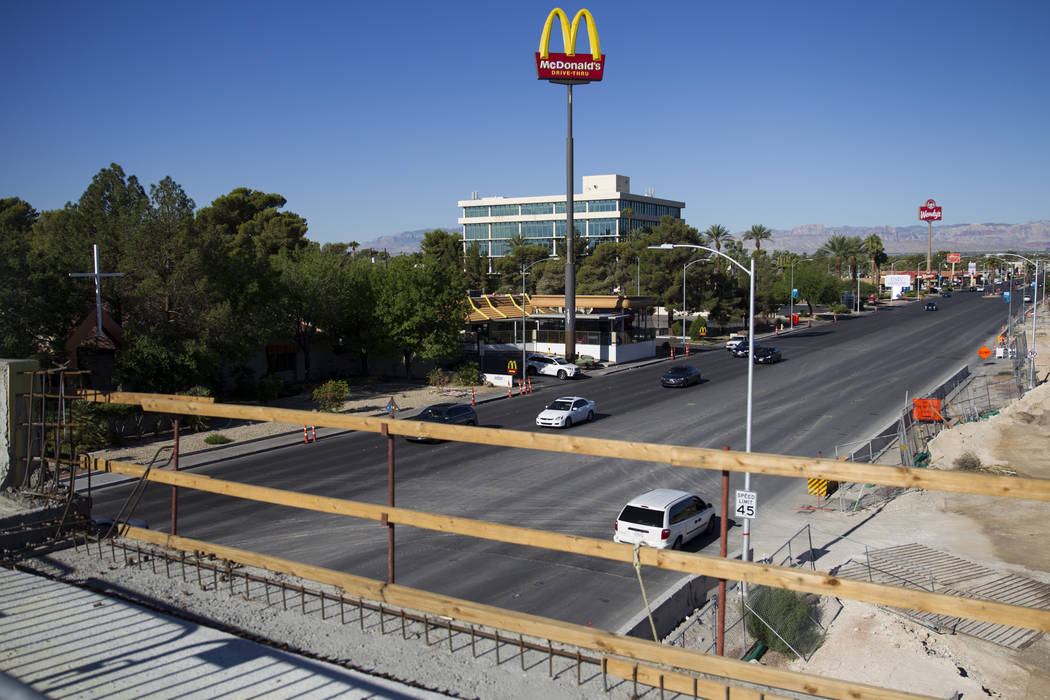 Contruction on the new Martin Luther King Boulevard, between Bearden Drive and Ellis Avenue which is being built as part of Project Neon in Las Vegas, on Saturday, Aug. 26, 2017. Erik Verduzco Las ...
