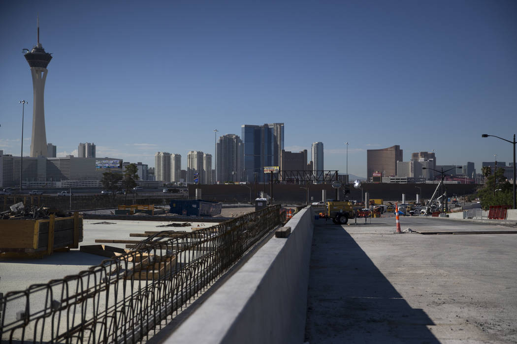 Contruction on the new Martin Luther King Boulevard, between Bearden Drive and Ellis Avenue which is being built as part of Project Neon in Las Vegas, on Saturday, Aug. 26, 2017. Erik Verduzco Las ...