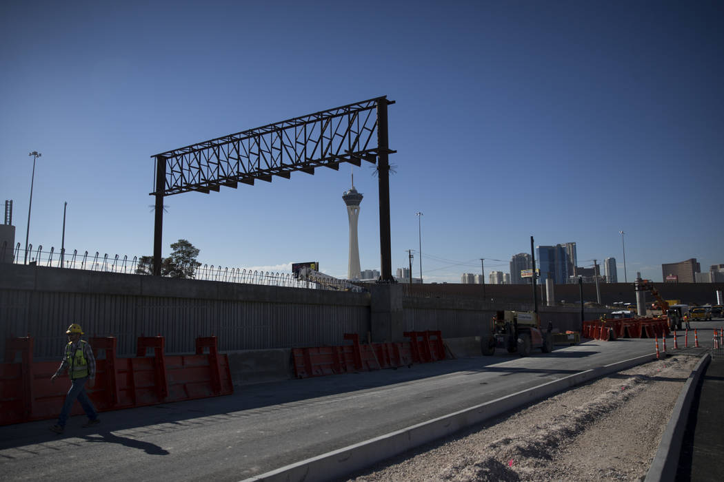 Contruction on the new Martin Luther King Boulevard, between Bearden Drive and Ellis Avenue which is being built as part of Project Neon in Las Vegas, on Saturday, Aug. 26, 2017. Erik Verduzco Las ...