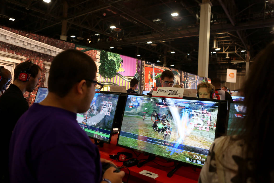 Games are tested during the 2017 GameStop Expo at the Sands Expo and Convention Center, Sunday, Aug. 27, 2017 . Elizabeth Brumley Las Vegas Review-Journal