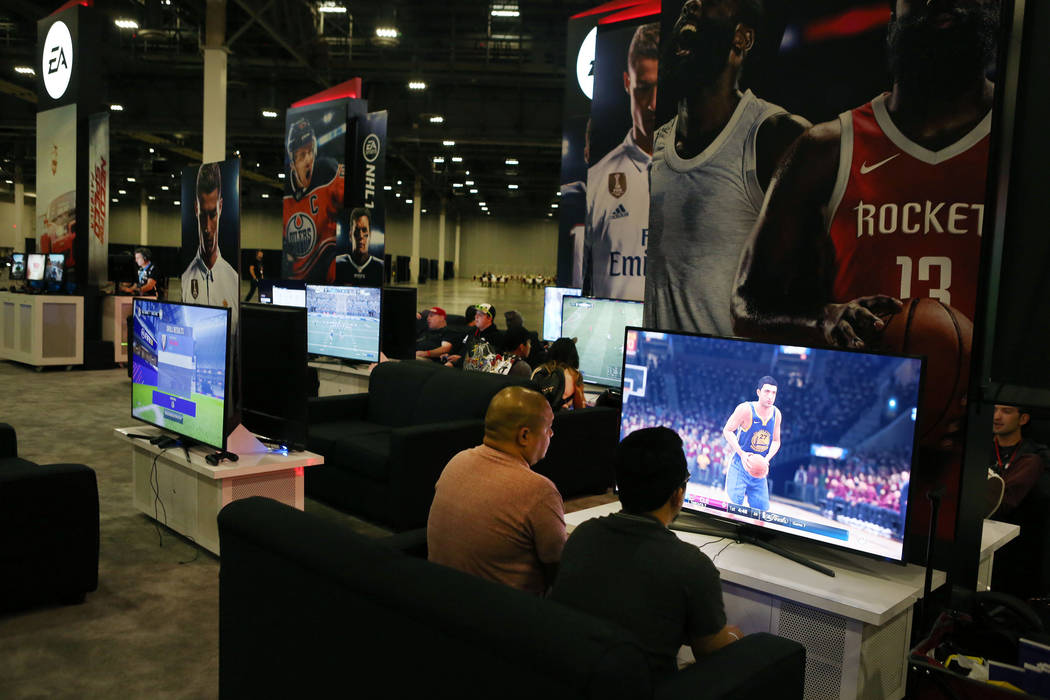 Attendees test the games during the 2017 GameStop Expo at the Sands Expo and Convention Center, Sunday, Aug. 27, 2017 . Elizabeth Brumley Las Vegas Review-Journal
