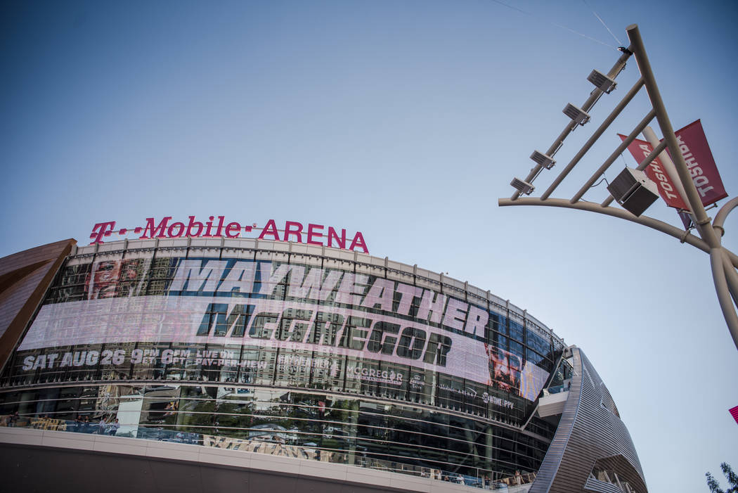 The venue before Floyd Mayweather Jr. takes on Conor McGregor at T-Mobile Arena, Saturday, Aug. 26, 2017, in Las Vegas. Morgan Lieberman Las Vegas Review-Journal