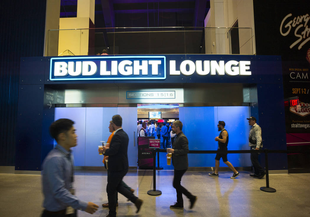 Fight fans on the concourse before Floyd Mayweather Jr. takes on Conor McGregor at T-Mobile Arena, Saturday, Aug. 26, 2017, in Las Vegas. Chase Stevens Las Vegas Review-Journal