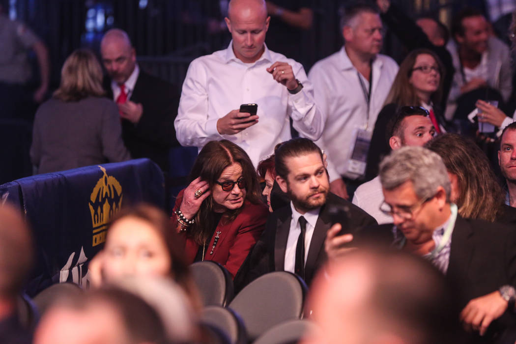 Ozzy Osbourne before Floyd Mayweather Jr. takes on Conor McGregor at T-Mobile Arena, Saturday, Aug. 26, 2017, in Las Vegas. Benjamin Hager Las Vegas Review-Journal