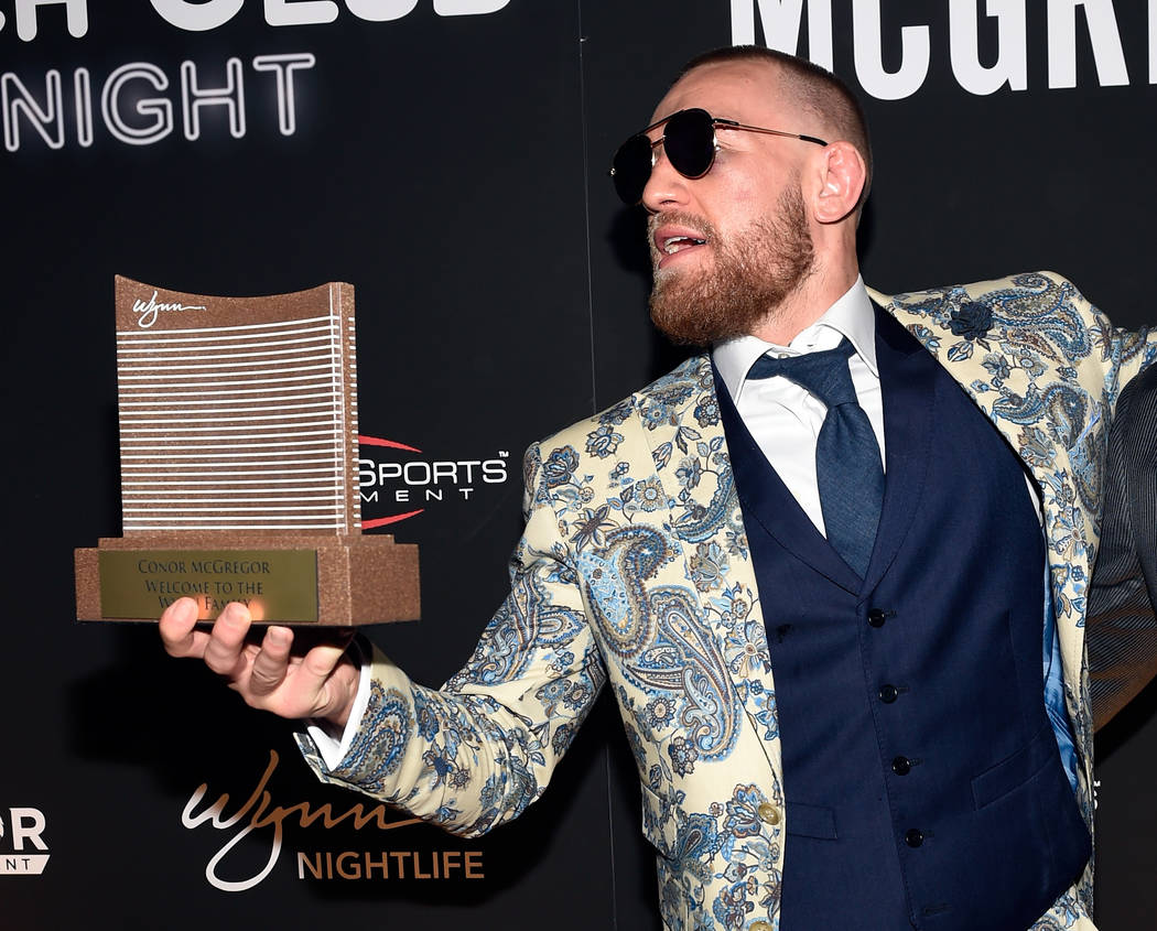 Conor McGregor attends his after fight party and his Wynn Nightlife residency debut at the Encore Beach Club at Night at Wynn Las Vegas on August 27, 2017 in Las Vegas.  (Photo by David Becker/Get ...
