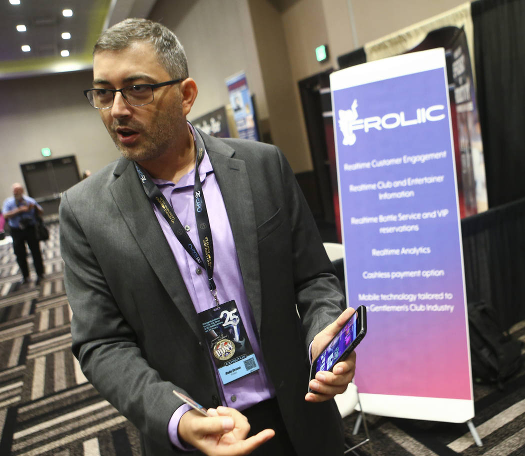 Radu Grama of Frolic during the Gentlemen's Club Expo at Hard Rock Hotel in Las Vegas on Tuesday, Aug. 29, 2017. Chase Stevens Las Vegas Review-Journal @csstevensphoto