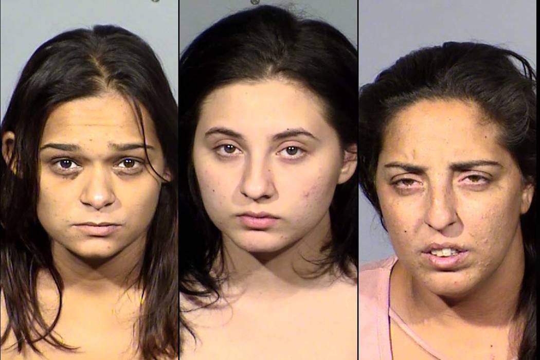 Sophia Nicholas, left, Amanda Miller and Barbara Miller (Las Vegas Metropolitan Police Department)