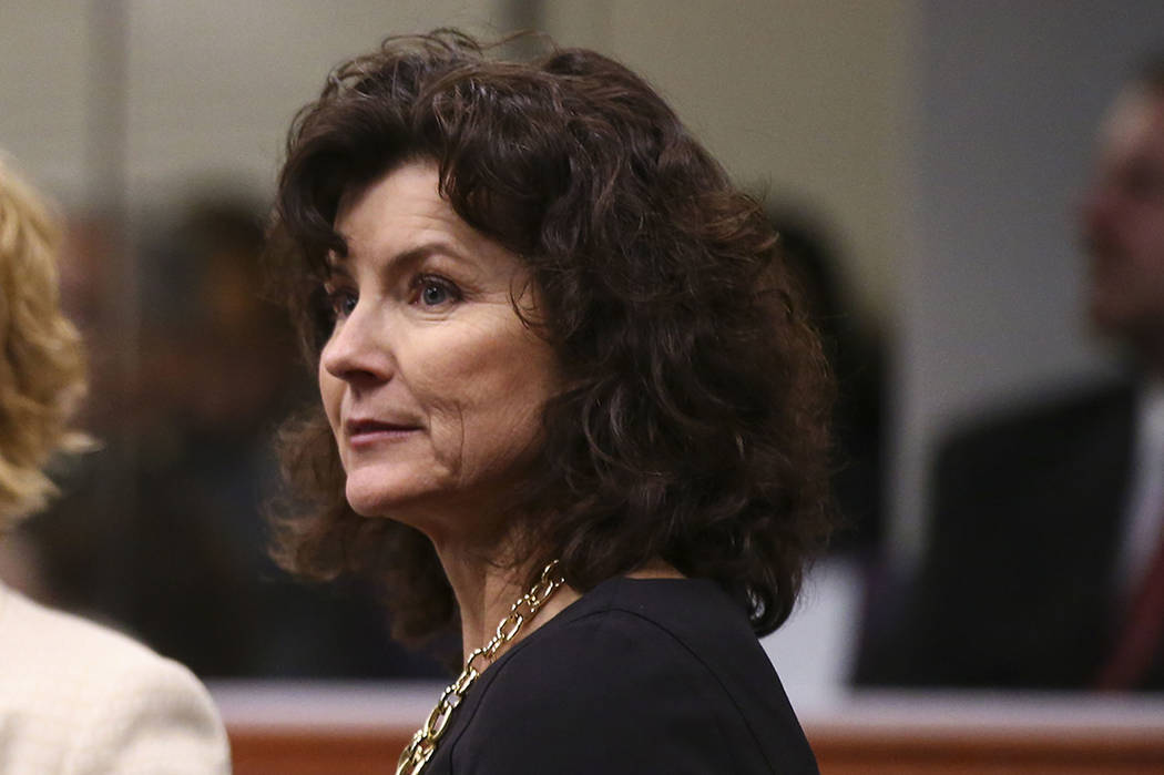 State Sen. Heidi Gansert, R-Reno, before Nevada Gov. Brian Sandoval's final State of the State address at the Legislative Building in Carson City on Tuesday, Jan. 17, 2017. (Chase Stevens/Las Vega ...