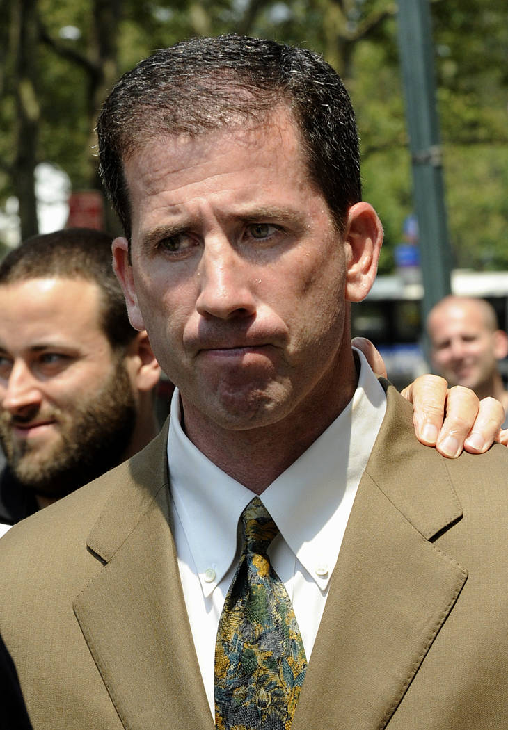 This is a July 29, 2008, file photo showing former NBA referee Tim Donaghy leaving Brooklyn federal court following his sentencing in New York. Donaghy was a free man Wednesday, Nov. 4, 2009, afte ...