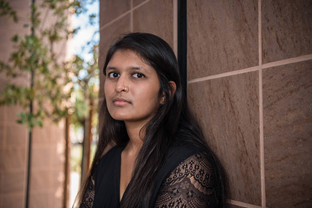 National winner Apoorva Chauhan poses for a portrait at Grant Sawyer Building on Tuesday, Aug. 29, 2017, in Las Vegas. Morgan Lieberman Las Vegas Review-Journal
