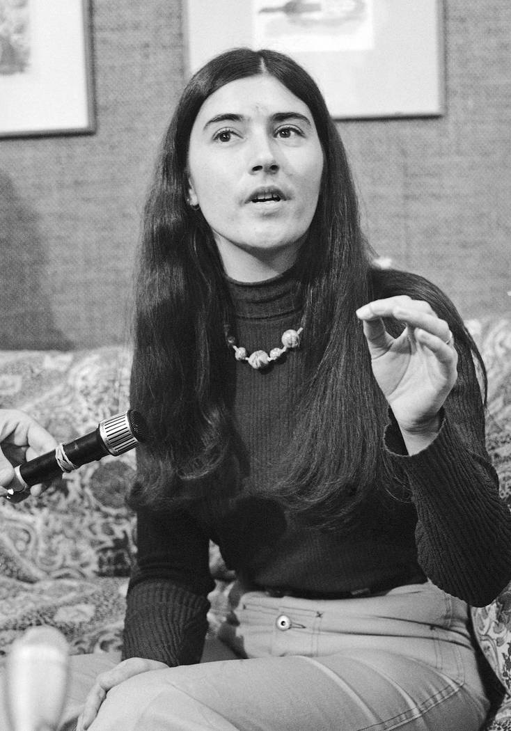 Catherine "Gypsy" Share, paroled from prison after serving more than 3 1/2 years in connection with a robbery supposedly intended to gather arms to get Charles Manson out of jail, says she wasn't  ...