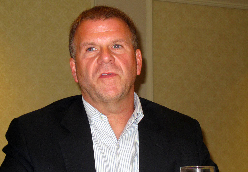 FILE - In this Aug. 31, 2012, file photo, Golden Nugget casino owner Tilman Fertitta speaks at a meeting in Atlantic City, N.J. Fertitta has agreed to buy the Houston Rockets from Leslie Alexander ...