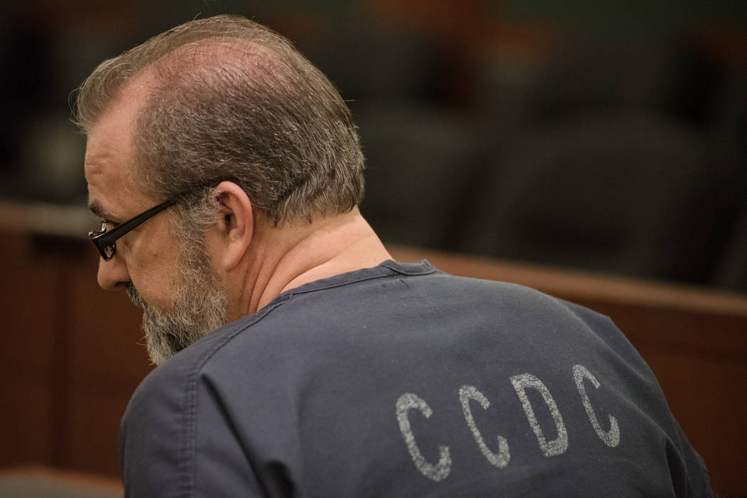 Jailed estate attorney Robert Graham pleads guilty to stealing $16 million from his clients during a court hearing on Thursday, Sep. 7, 2017, at Regional Justice Center in Las Vegas. Morgan Lieber ...