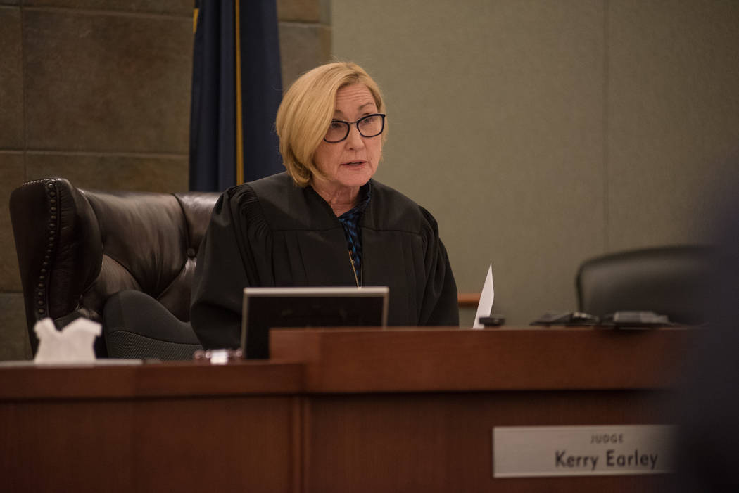 District Court Judge Kerry Earley during Robert Graham's guilty plea hearing on Thursday, Sep. 7, 2017, at Regional Justice Center in Las Vegas. Morgan Lieberman Las Vegas Review-Journal