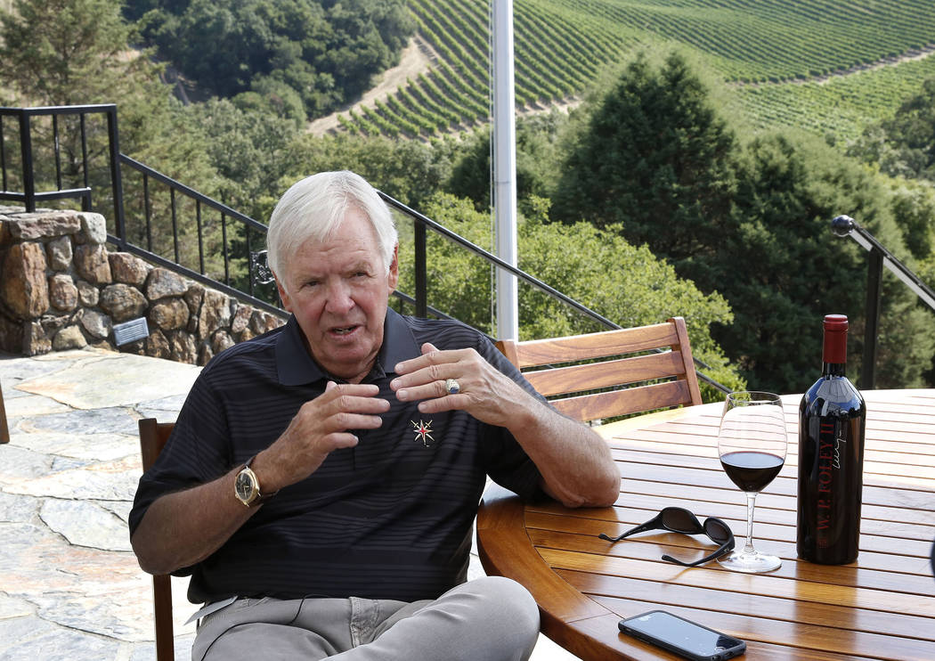 The Vegas Golden Knights owner Bill Foley during an interview at his Chalk Hill Estate Vineyards and Winery in Healdsburg, Calif., on Wednesday, Aug. 2, 2017. Bizuayehu Tesfaye Las Vegas Review-Jo ...