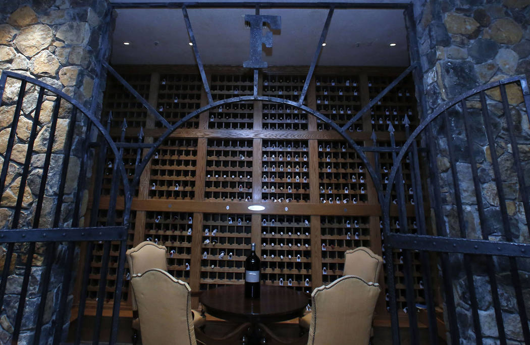 Chalk Hill Estate Vineyards' underground wine cellar, owned by the Vegas Golden Knights owner Bill Foley, in Healdsburg, Calif., on Wednesday, Aug. 2, 2017. Bizuayehu Tesfaye Las Vegas Review-Jour ...