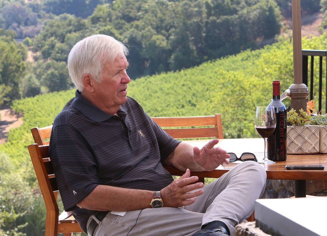 The Vegas Golden Knights owner Bill Foley during an interview at his Chalk Hill Estate Vineyards and Winery in Healdsburg, Calif., on Wednesday, Aug. 2, 2017. Bizuayehu Tesfaye Las Vegas Review-Jo ...