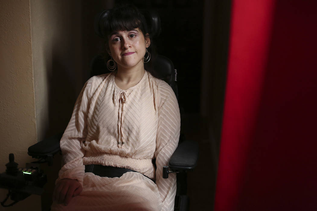 Sharona Dagani at her home in San Antonio, Texas on Sunday, March 12, 2017. The 29-year-old Dagani, born with cerebral palsy, is one of hundreds of former clients of jailed estate lawyer Robert Gr ...