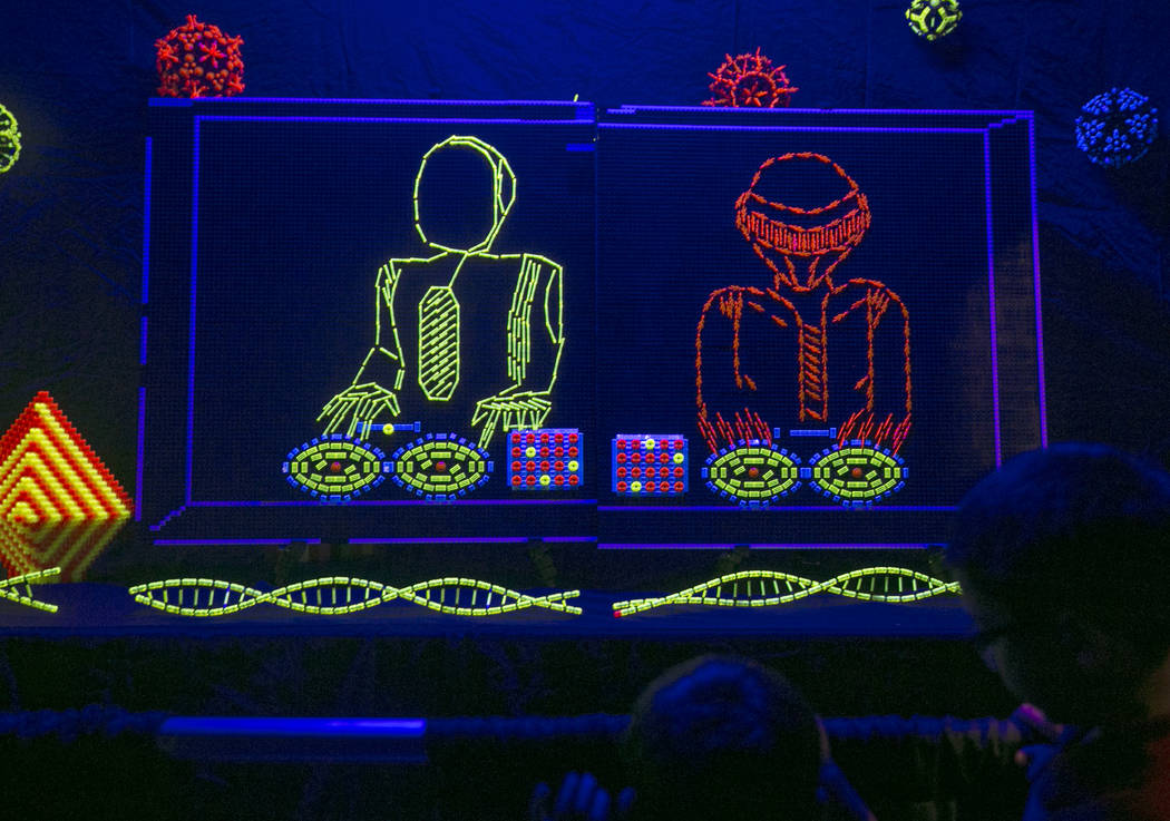 A Glow-in-the-dark LEGO Daft Punk piece during Brick Fest Live! the at the Las Vegas Convention Center in Las Vegas on Saturday, Sept. 9, 2017. Gabriella Angotti-Jones Las Vegas Review-Journal @ga ...