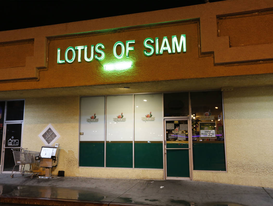 Thai restaurant Lotus of Siam after a portion of its ceiling collapsed in Las Vegas, Friday, Sept. 8, 2017. Chitose Suzuki Las Vegas Review-Journal @chitosephoto