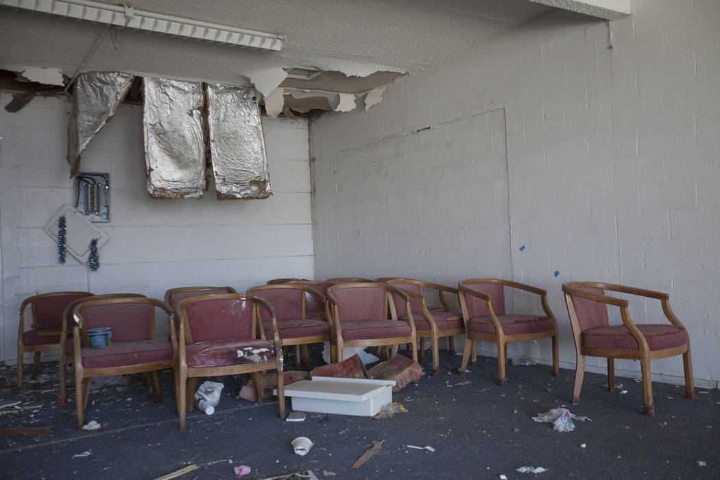 A room inside a small strip mall at the Moulin Rouge property in Las Vegas, Thursday, Sept. 14, 2017. The building once held a church. Rachel Aston Las Vegas Review-Journal @rookie__rae