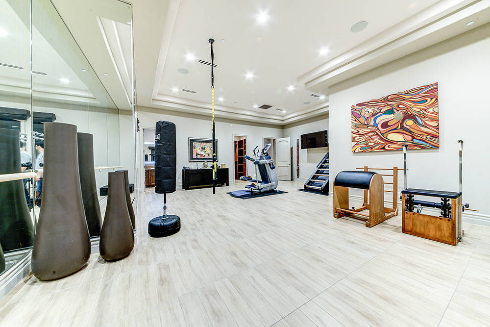 A room on the first floor was designed as a full gym. (The Napoli Group)