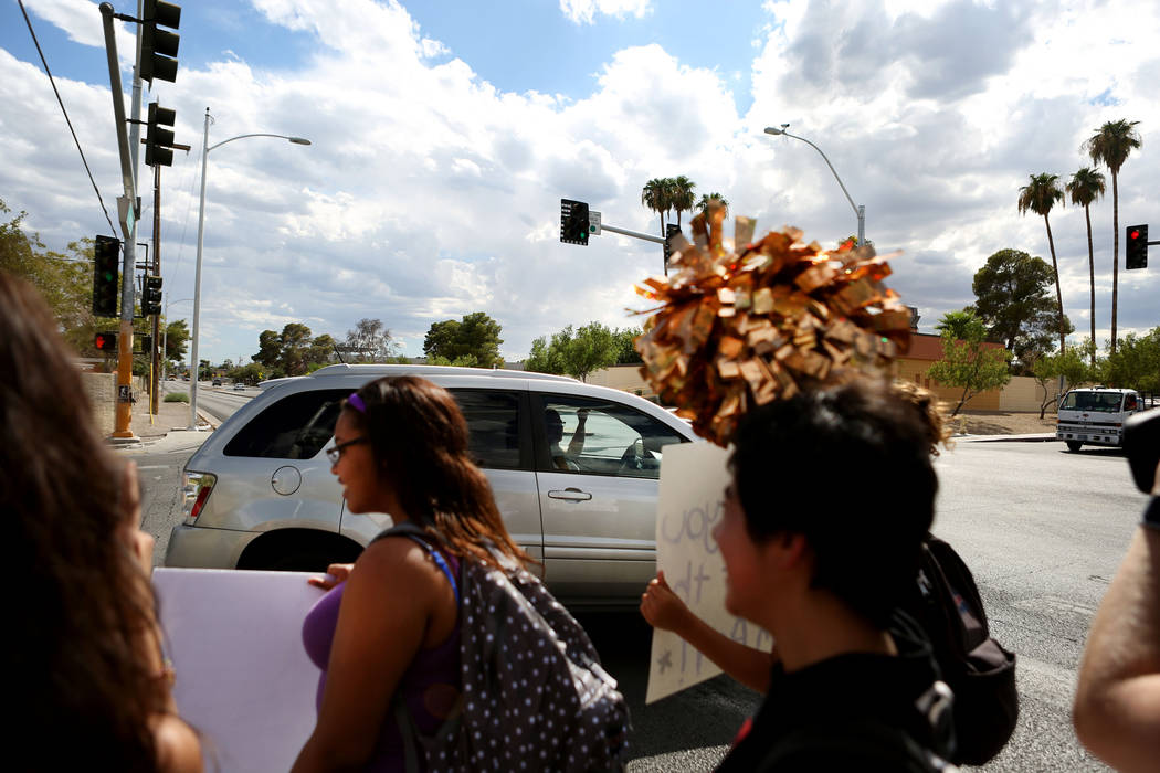High school students rally in support of the DREAM Act, at Rancho high school in Las Vegas, Wednesday, Sept. 13, 207. Elizabeth Brumley Las Vegas Review-Journal