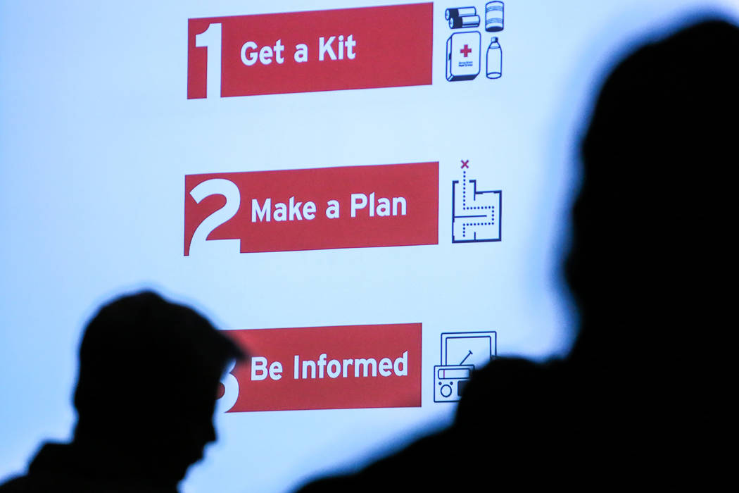 People attend an emergency preparedness safety forum at the Mob Museum in Las Vegas, Sunday, Sept. 17, 2017. Joel Angel Juarez Las Vegas Review-Journal @jajuarezphoto
