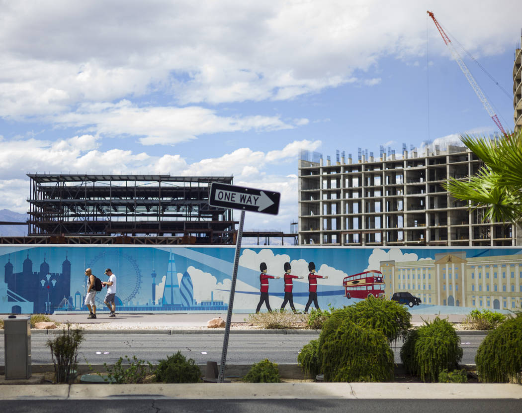 Construction continues at Resorts World Las Vegas along the north Strip area in Las Vegas on Wednesday, Sept. 13, 2017. Chase Stevens Las Vegas Review-Journal @csstevensphoto