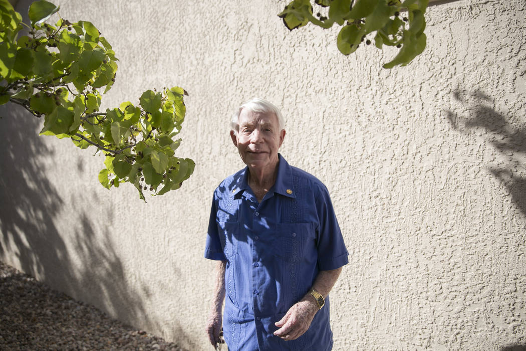 Dennis Ortwein, who is one of four people who will have new elementary schools named after them, at his home in Summerlin, Las Vegas, on Wednesday, Sept. 13, 2017. Ortwein has lengthy history in ...