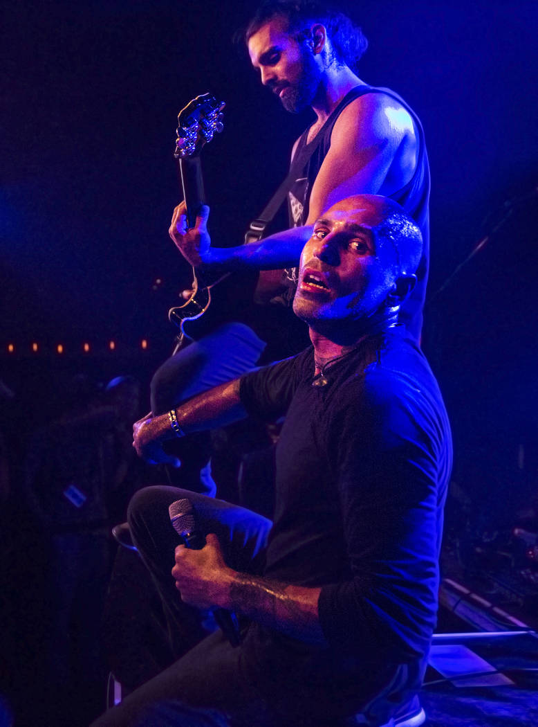 Otherwise frontman Adrian Patrick, right/front, performs with guitarist Ryan Patrick on Friday, September 15, 2017, at the Hard Rock hotel-casino,  in Las Vegas. Benjamin Hager Las Vegas Review-Jo ...