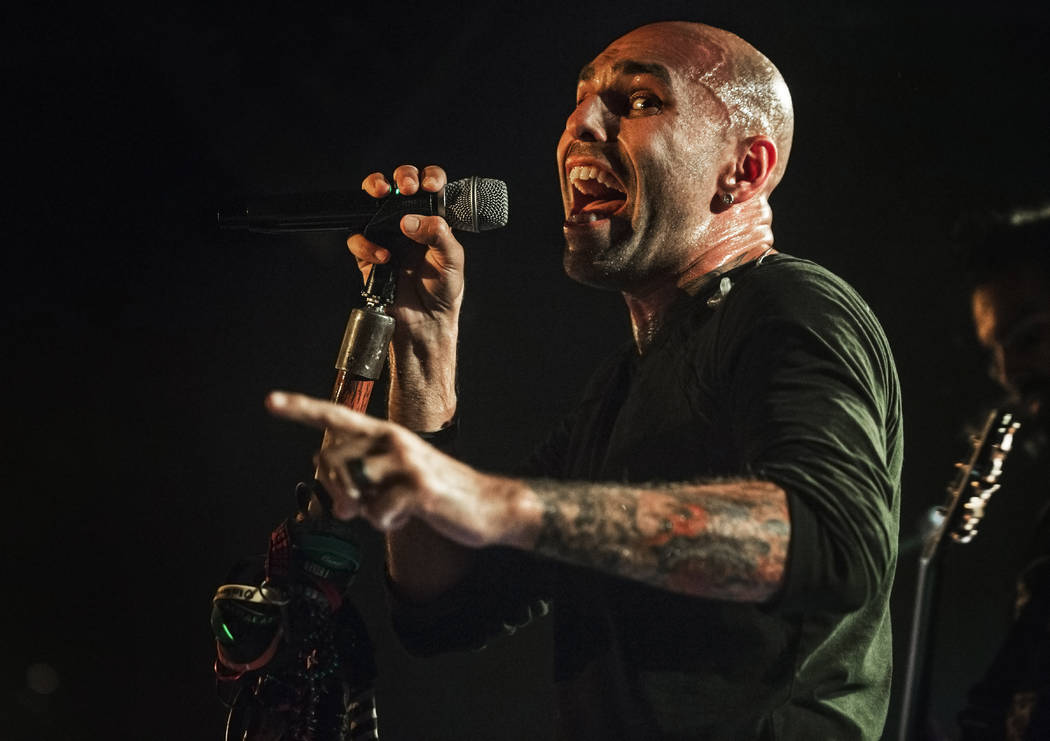 Otherwise frontman Adrian Patrick performs on Friday, September 15, 2017, at the Hard Rock hotel-casino, in Las Vegas. Benjamin Hager Las Vegas Review-Journal @benjaminhphoto