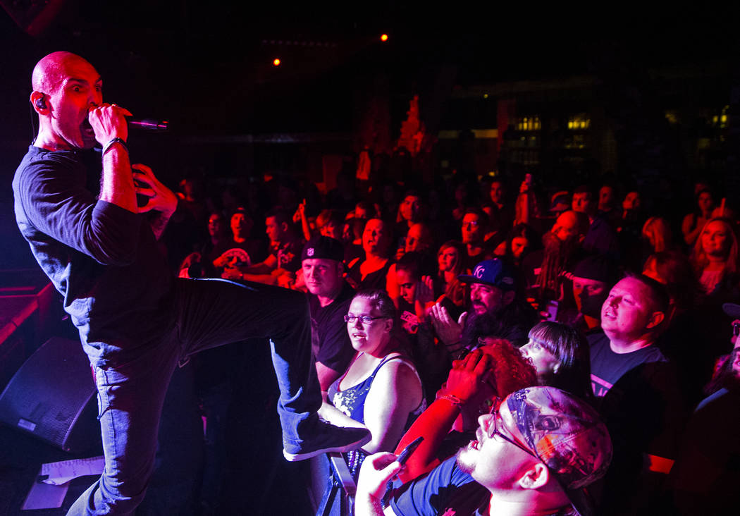 Otherwise frontman Adrian Patrick performs on Friday, September 15, 2017, at the Hard Rock hotel-casino, in Las Vegas. Benjamin Hager Las Vegas Review-Journal @benjaminhphoto