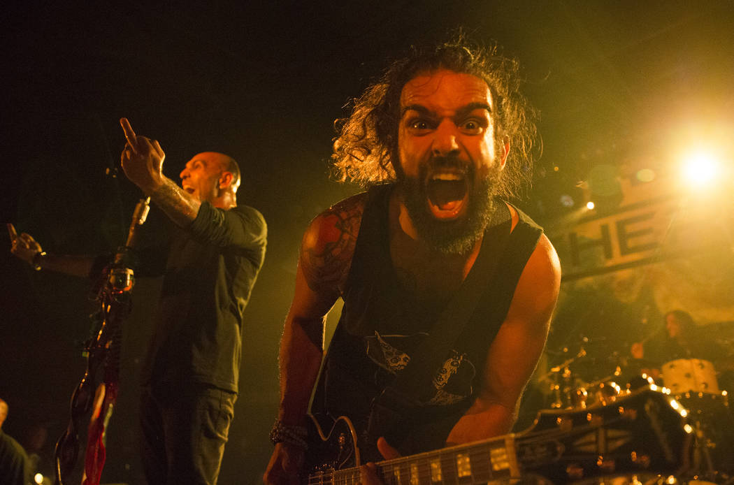 Otherwise guitarist Ryan Patrick, right, performs with frontman Adrian Patrick on Friday, September 15, 2017, at the Hard Rock hotel-casino, in Las Vegas. Benjamin Hager Las Vegas Review-Journal @ ...