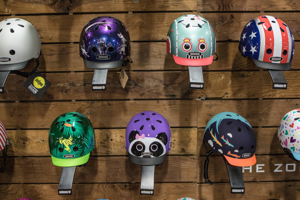Nutcase Helmets on display at Interbike International Expo at Mandalay Bay Convention Center on Wednesday, Sep. 20, 2017, in Las Vegas. Morgan Lieberman Las Vegas Review-Journal